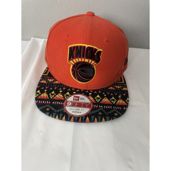 NY Knicks 9FIFTY Rare NBA Men's New Era Cap Black | Orange READ BELOW - Picture 1 of 10